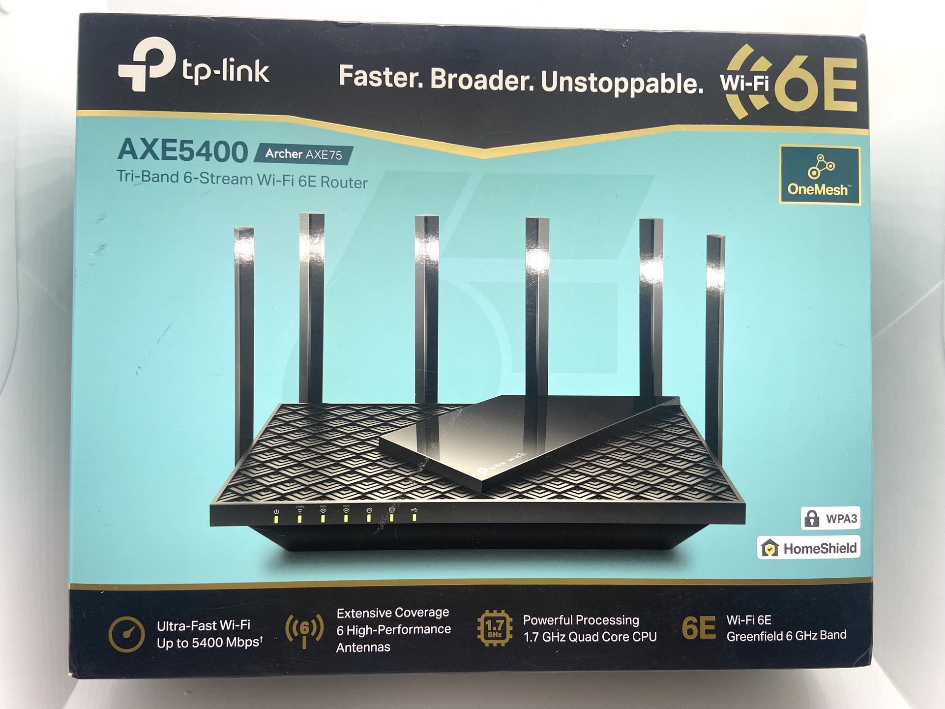TP-Link AXE5400 Tri-Band WiFi 6E Router (Archer AXE75). Fast Shipping 