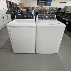 GE 4.5 cu. ft.  Washer  with Dual Action Agitator, Spanish Language Control Panel and Sanitize with Oxi And Dryer Gas