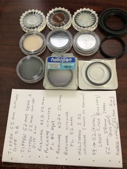 Film camera filter lense lot (see list)