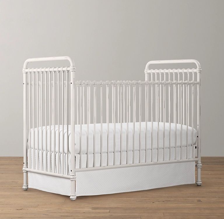 Restoration Hardware Iron Millbrook Crib in Distressed White