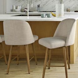 Set of 2 swivel counter height bar stools barstools - NEW