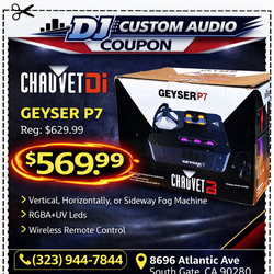 Chauvet DJ Geyser P7 Verticle, Horizontal, & Sideway Fog Machine LED Lights Wireless Remote Control 🚨 Payment Options Available 🚨 No Credit Needed ?