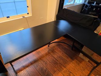 Black L-Shaped Desk