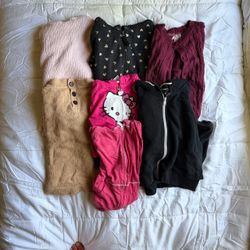Girls Size 5-7 Sweater and Hoodie Bundle