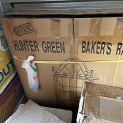 Hunter Green Bakers Rack 
