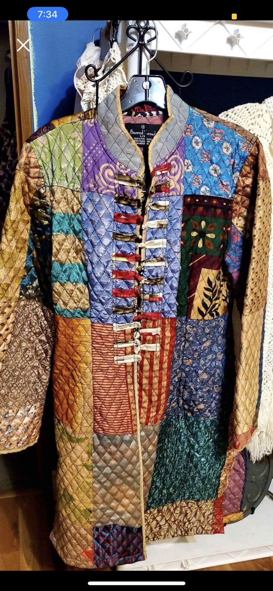 Sacred Threads Large Quilted/Patchwork Jacket