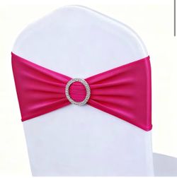 🚨🔥 SELLING FAST! 50 Pack Hot Pink Spandex Chair Sashes – $25 FIRM! 🔥🚨