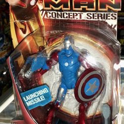 Marvel Ironman Movie Concept Series Captain America Armor, with Launching Missile
