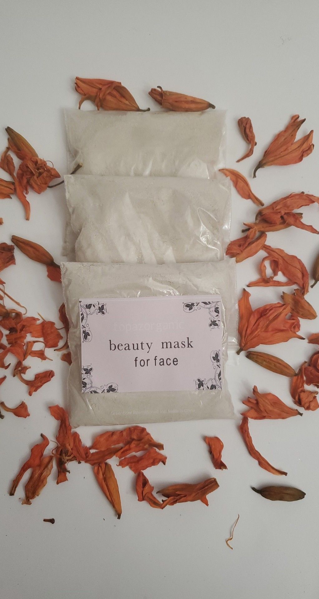 Organic dry face mask