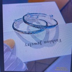 S925 Sterling Silver Bracelet With Rose Pattern 