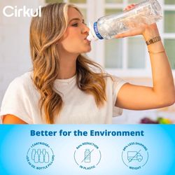 Cirkul 32oz. BPA-Free Plastic Water Bottle Starter Kit with Lid + 1 Flavor Cartridge