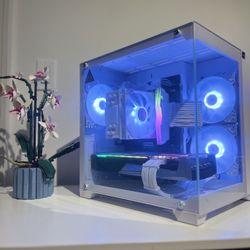 White Gaming Pc R5 5500 With Rx5700xt 32gb Ram