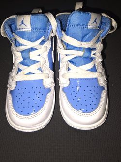 Jordan White & Blue Toddler Tennis Shoe