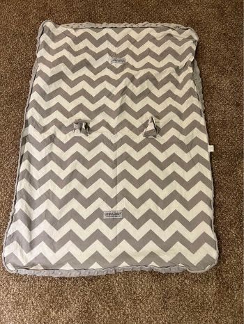 Baby Car Seat Canopy Grey White Cover