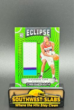 2024-25 Panini Obsidian - Eclipse Materials Alexandre Sarr /25 Washington Wizard