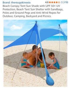 Beach canopy tent 7.5 X7.5