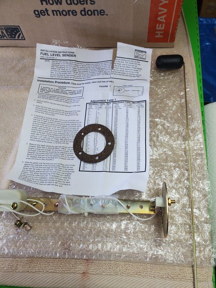Gas Sending Unit.