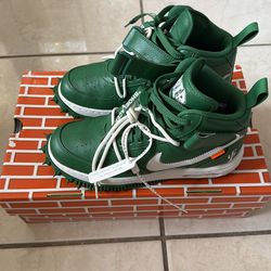 Off White Pine Green Air Forces Size 7