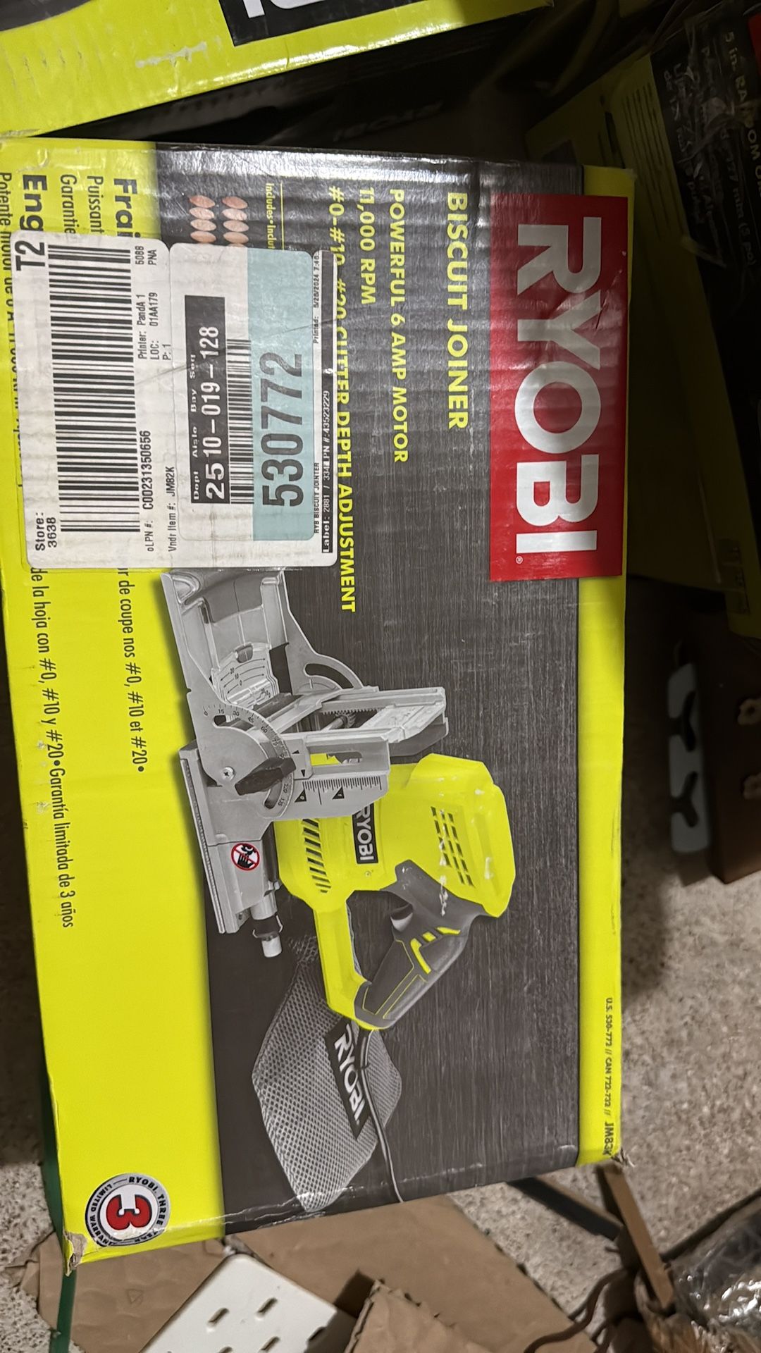 Ryobi Biscuit Joiner Powerful 6 Amp Motor Used