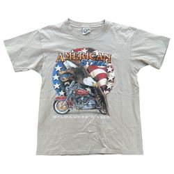 Vintage American Steel Motorcycle Shirt Size Large