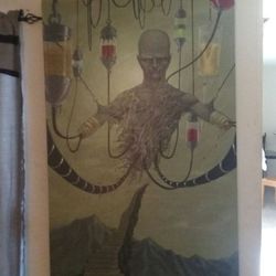 Huge Painting 6'x3' Wow Your Guests With This Original Hand Painted Piece Of Art