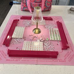 Brand New Preppy Pink American Mahjong Game Tile Set with Accessories