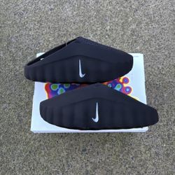 Nike Mind 001 Slide “Black Chrome” Size 8w and 12 IN HAND BRAND NEW