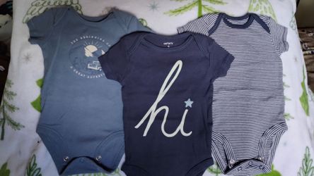 Baby Boy Short Sleeve Bodysuit Onesie by Carter's Size  3 Months
