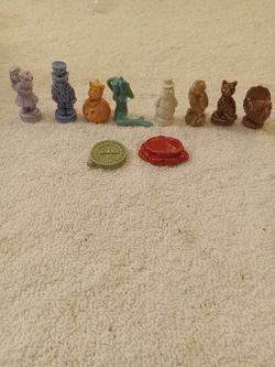 10 Assorted Red Rose Tea Minuture Porcelain Figures