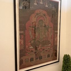 Tibetan Textile Framed Art