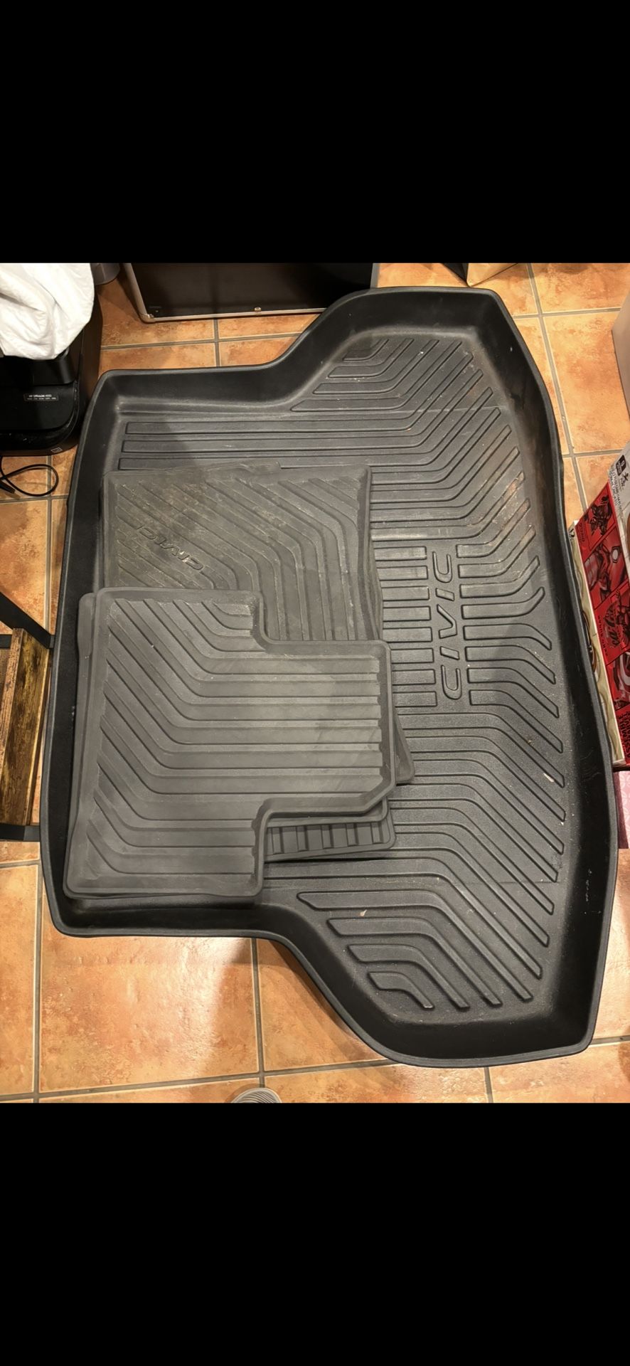 HONDA CIVIC All Weather Floor Mats (front & back) & Trunk Tray