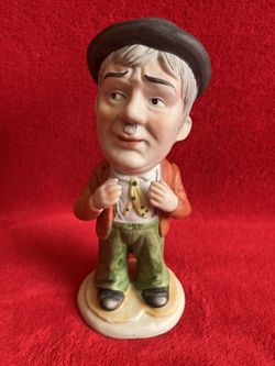 OLIVER HARDY FIGURINE - LImited - VIntage - 6.5"H x 2.5" - ‼️ See HUGE Collection Of RaRE & HARD TO FIND Items Here ...