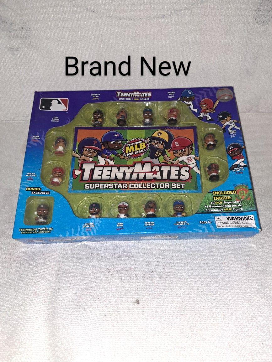 Brand New MLB TeenyMates Baseball Superstar Collector Set