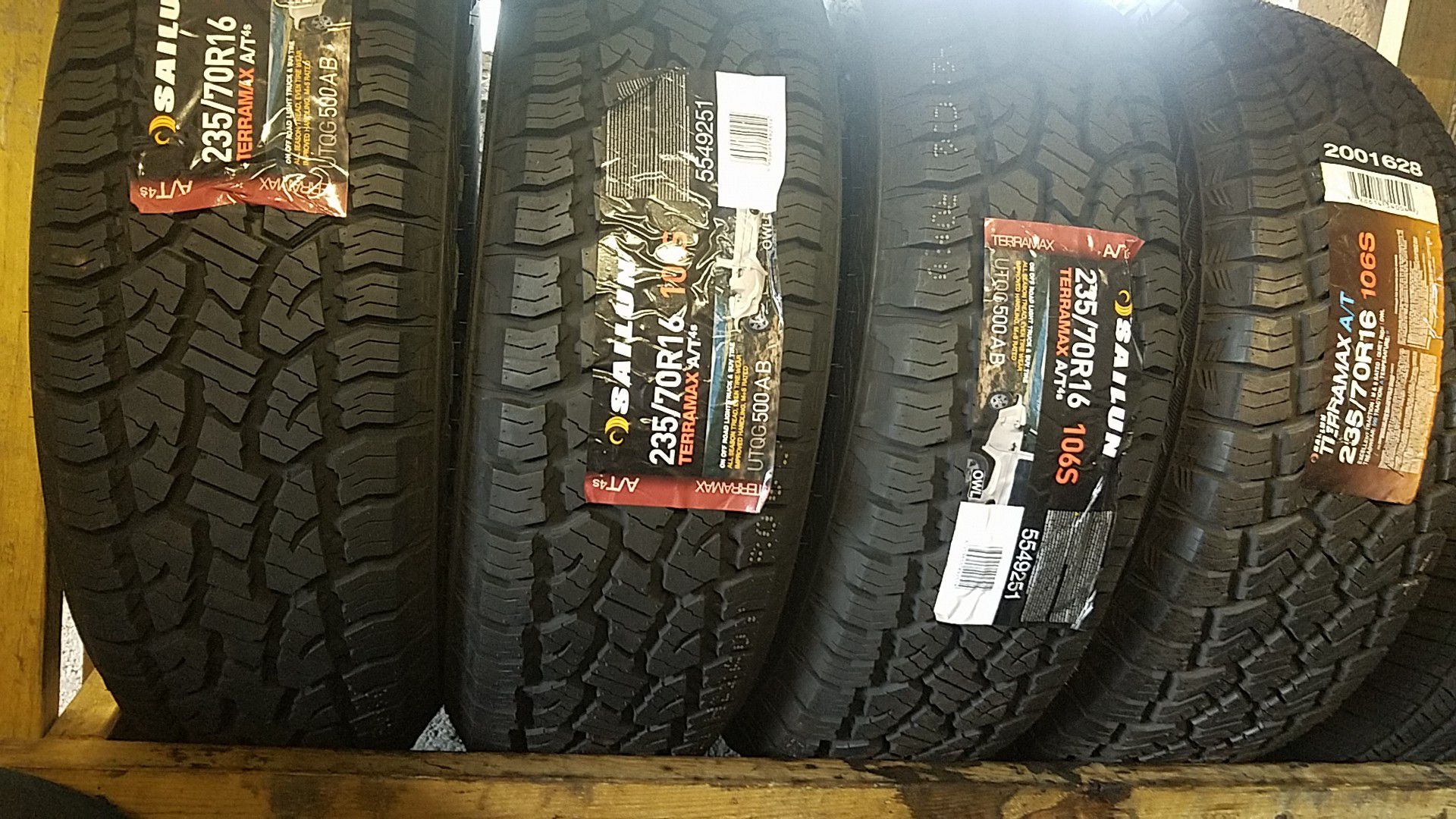 four bright new set of tires for sale 235/70/16