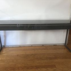 IKEA BESTA BURS HIGH GLOSS GRAY DESK WITH 2 DRAWERS. $160 FIRM