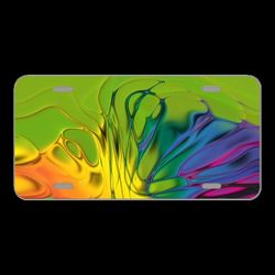 License Plate Novelty Car Front Abstract Pattern Lines Wave Movement