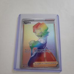 Agatha Rainbow Rare Full Art Trainer card 210/198