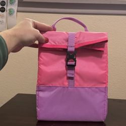 Your Zone Insulated Roll-Top Lunch Bag Pink And Purple NWT