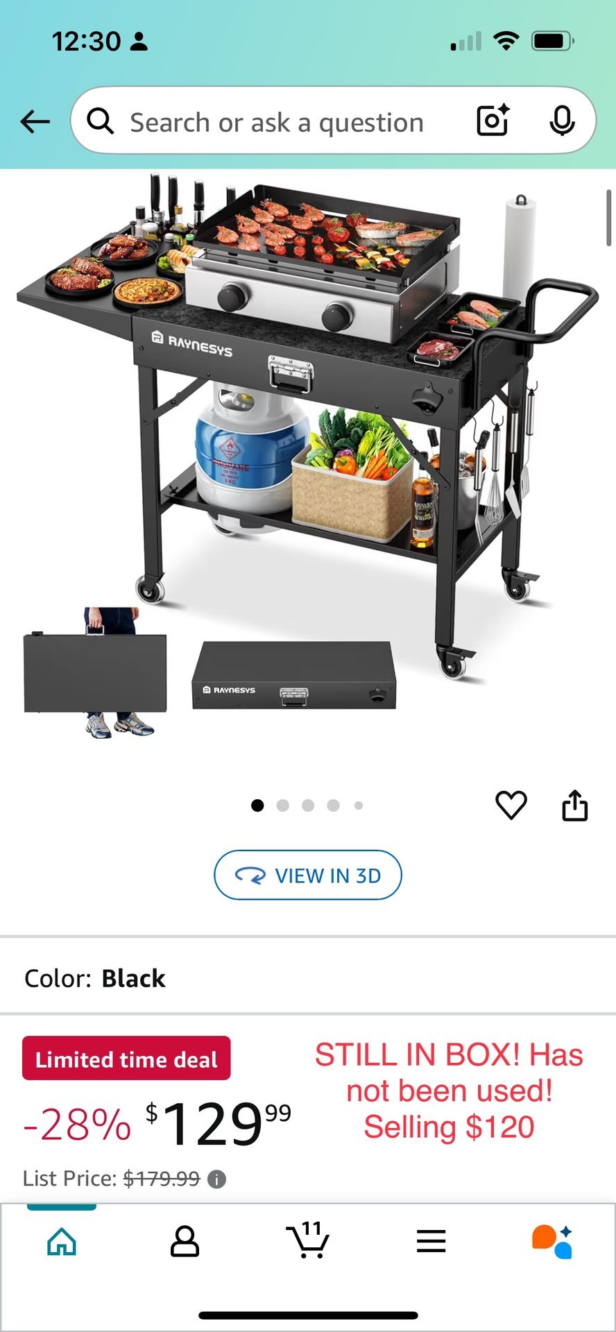 Grill Table Still In Box! Has Not Been Used! $120!