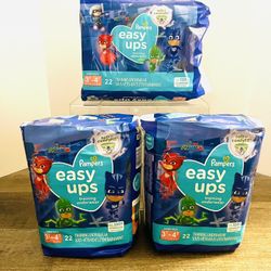 Pampers Easy Ups Training Underwear Diapers Boys 3T-4T
