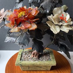 Chinese Antique Jade Bonsai Tree 