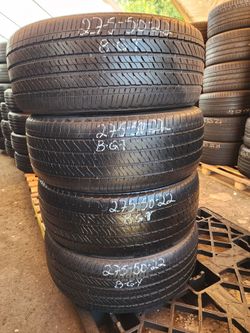 275 50R 22 BRIDGESTONE ALENZA TIRES 2755022 USED TIRES (SET) MOUNT BALANCE INCLUDED