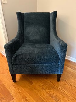 Blue Wingback Accent Chair
