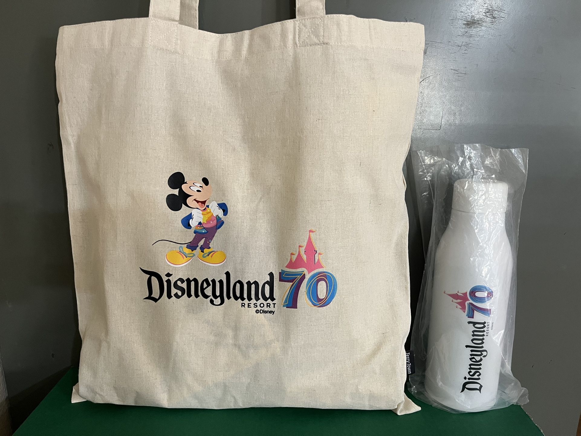 New Disneyland 70th Anniversary Tote & Water Bottle 🌟🐭