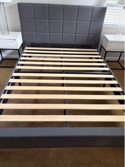 Queen bed with headboard & frame