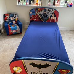 Super Man Twin Bed And Chair