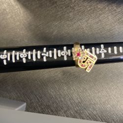 14k Gold Quinceañera Motion Ring Size 5