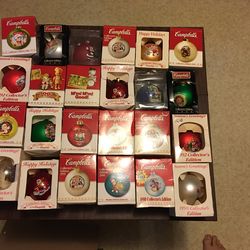 24 Vintage Christmas Ornaments Campbells Soup Collectible 