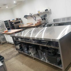 Custom made stainless steel kitchen counters