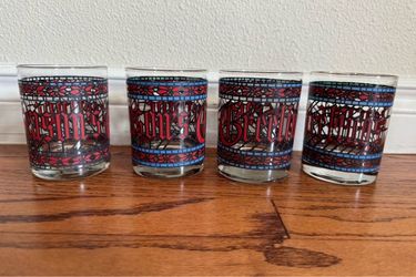 4 vintage seasons greetings cups houze